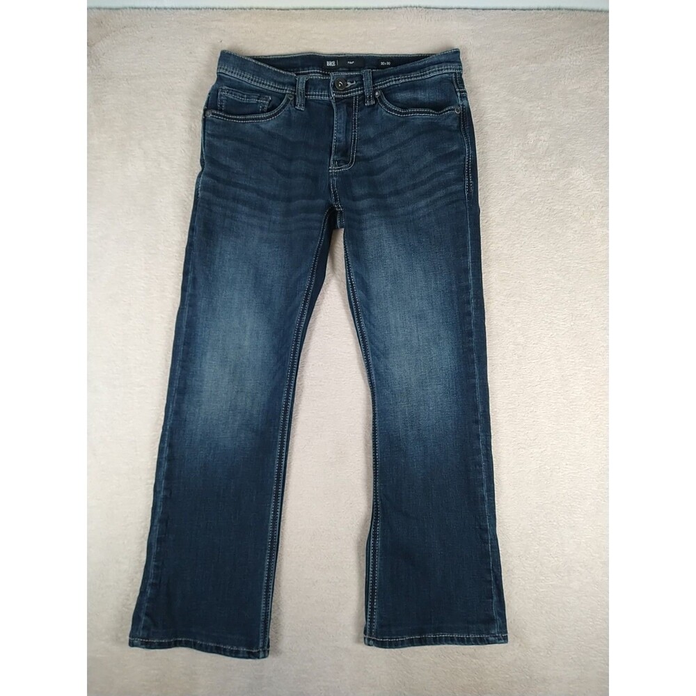 BKE Aiden Jeans Men's 30x26 Blue Dark Wash Denim - **Hemmed